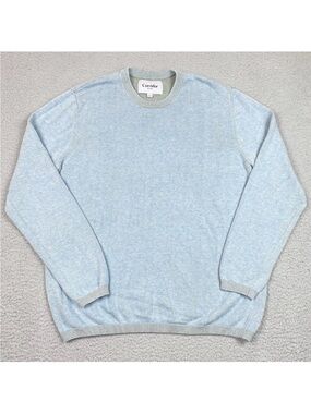 Corridor NYC Sweater Men's Size L Crewneck Light Blue Soft Cotton Large EUC